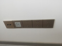 罗格朗（LEGRAND）开关插座面板 仕典米兰金无边框大面板 86型 三开双控开关面板 实拍图