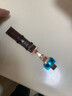 特华诗手表带男款真皮表带手表带男士手表皮带天梭华为手表gt4表带浪琴欧米茄卡西欧天王dw阿玛尼西铁城 自动玫金蝴蝶扣-棕皮棕线 19mm 实拍图