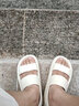 优调2025新款夏季厚底防滑凉鞋女外穿厚底运动平底软底大码沙滩鞋海边 白色(柔软舒适，不磨脚跟) 39 实拍图
