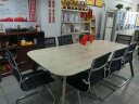 曲森（QUSEN） 办公会议桌长条椭圆形简约现代小型工作接待培训室4-8人桌椅组合 长2.4米宽1.2米高0.75米+8把椅子 实拍图