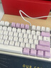 本手机械键盘有线键鼠套装 紫色键盘鼠标猫耳朵耳机三件套 背光可爱男女生办公台式电脑笔记本电竞游戏 紫白-混光青轴两件套【键盘+鼠标】 实拍图