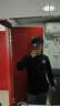 阿迪达斯（adidas）卫衣男圆领套头衫春季防风保暖长袖外套 黑白（棉） XL  实拍图