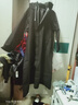 纳利丝雨衣长款成人全身防暴雨一体式男女电动车单人带连体袖骑行雨披 潮流黑+可拆卸手套+双帽檐 L1件码（适合150-160cm） 实拍图