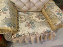 宝跃欧式沙发垫坐垫子贵妃拐角组合美式复古四季通用沙发套盖布防滑古 温莎堡/米色 坐垫90*210含20下垂 实拍图