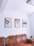 佑圣新中式客厅装饰画餐厅三联挂画郎世宁卧室装饰画沙发背景墙有框画壁画挂画 郎世宁A款三联典雅红褐色【实木框 】 40*60CM 实拍图