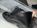 卡帝乐鳄鱼（CARTELO）保暖加绒皮鞋男商务加棉加厚男靴冬季高帮系带棉鞋1061 黑色 43 实拍图