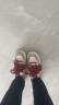 热风【商场同款】【新年系列】春季新款女士深口松糕底拼色板鞋潮酷 87米红 39 正码 晒单实拍图