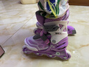米高轮滑鞋儿童溜冰鞋直排轮可调尺码透气培训初级教学生用旱冰鞋MI0 粉K7套装（锁轮款） MI0 M (推荐鞋码31-34内长20-22.5cm) 实拍图