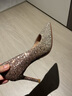 百丽（Belle）吉娜同款高跟鞋女商场款四季单鞋婚鞋BDAK3AQ5预售 浮光跃金-跟高8CM 33 (215mm) 实拍图