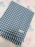 浩冠 围巾女秋冬季保暖针织学生围脖披肩韩版毛线流苏撞色千鸟格围巾 千鸟格蓝色 实拍图