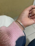 梵蒂苏9999纯银手镯碎碎冰冰实心三面款足银时尚闭口情人节女老婆生日礼 碎冰冰手镯三面款 60圈口 约18g 支持复检 附带证书 实拍图