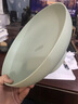 ku-life高脚干果盘水果盘可沥水果篮糖果盘网红零食点心托盘塑料茶点盘高足盘 黄色 实拍图