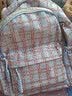 卡特骆（KATELUO）日系ins风文艺小清新格子书包女高中生校园双肩包初中小学生背包 蓝色【带三个星星+骨头徽章】 实拍图