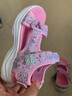 Skechers斯凯奇女童包头凉鞋夏季童鞋儿童公主鞋婴儿魔术贴闪灯鞋302965L 实拍图