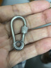 304不锈钢登山扣弹簧扣快挂扣弹扣卡扣连接扣葫芦扣狗链扣弹簧钩 M4*40【1个】带(孔+母) 实拍图