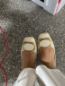 红蜻蜓女士粗跟小香风皮鞋职业通勤妈妈鞋高跟鞋单鞋 WFB31540米白色38 实拍图