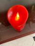 鸣欧（MINGOU）USB充电遥控红色LED电子蜡烛灯摇摆火苗酒吧餐厅婚庆酒店 红色USB充电7.5X12.5厘米 实拍图