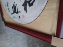 紫腾随轩字画中式客厅装饰画玄关书房茶室励志壁画办公室禅意挂画装裱 宁静致远 40*40cm红木色实木框 实拍图