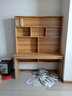 喜家创意（XIJIACHUANGYI）全实木书桌书架一体电脑台式桌学习写字桌带书柜双人学生书桌 浅胡桃色 140桌长 实拍图