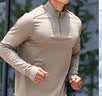 迪卡侬（DECATHLON）凉感t恤内搭半拉链速干修身长袖男训练服运动速干衣健身跑步上衣 卡其色（保暖速干） 2XL 实拍图