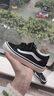 VANS范斯童鞋官方 Old Skool V黑色经典款魔术贴中大童板鞋 黑色 28码 实测内长17.5cm 实拍图