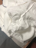 富朵 日系情侣睡衣春秋纯棉纱布男女式纯色夏季全棉简约甜美长袖家居 女款-白色绉纱 S 实拍图
