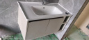 九牧（JOMOO）浴室柜 陶瓷一体盆铝合金悬挂抗菌洗脸组合柜100cm A2706-726P-2 实拍图