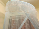 加仕高家用吊顶蚊帐圆顶落地免安装公主风蚊帐150*180 雅白【加密网眼】 蓝色 实拍图