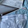 Calvin Klein内衣【摩登引力带】女士提花ck棉质裆微弹性感比基尼三角内裤女 100-月光白 1条 M 实拍图