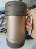 膳魔师（THERMOS）保温杯真空不锈钢把手男女泡茶水杯带茶漏办公带手柄杯子TCMF-501 金色(不锈钢茶漏) 500ml 实拍图