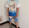 普竹川元男童篮球服套装夏季新款儿童速干篮球衣服中大童时尚运动短袖短裤 儿童运动篮球服2件套【蓝色】 120cm 【建议高110cm】 实拍图