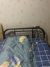 赛森 折叠床单人床加固型双人午休床四折床铁艺床家用1.2米木板床硬床 加固1.2米宽黑+椰棕垫 实拍图