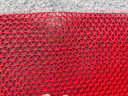 酌秀塑料地垫厨房卫生间淋浴室防滑垫子网眼镂空脚垫隔水家用防水垫 红加厚款4.2mm 1.8米宽 1米长的 实拍图