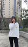 love legend情侣装卫衣秋冬男女同款新款百搭休闲圆领宽松外套学生班服定制 (小白男) 白色 L(建议120-140斤内穿) 实拍图
