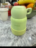 英氏（YEEHOO）婴儿儿童保温杯恒温杯不锈钢大宝宝保温水杯冲夜奶神器 圆呼呼多盖保温杯 【清新绿】 实拍图