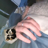 沫兰（MOLADY）S925银情侣戒指一对男女士活口对戒表白求婚生日纪念日礼物送女友 刻字代写贺卡*对戒*法式玫瑰礼盒 实拍图