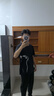 真维斯（Jeanswest）冰丝中袖男2025夏季简约印花宽松冰感速干短袖T恤男士大码上衣服 黑色（大仰望猫左下标） M (170) (30天质量问题全额退) 实拍图