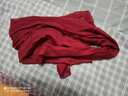 珥妃秋冬围巾女冬季披肩韩版棉麻围巾两用长款围脖纯色亚麻披肩两用韩版百搭 酒红色 200*145 实拍图