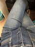 浪莎复古喇叭牛仔裤女春秋款设计感高腰显瘦弹力时尚微喇长裤子女 实拍图