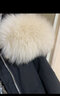 雪中飞羽绒服女中长款连帽小个子韩版休闲外套秋冬季新款保暖防寒派克服 黑色 M (160) 实拍图