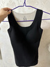 猫人（MiiOW）保暖背心女士内衣带胸垫德绒含羊绒蚕丝打底吊带无痕高级黑M 实拍图