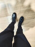 JUKUANG【头层牛皮】2023新款男靴子真皮马丁靴男冬季英伦风高帮加绒男鞋 黑色单鞋723 42 实拍图