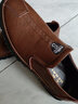 【真牛皮+上线】戈耐休闲皮鞋男士乐福鞋一脚蹬懒人鞋低帮平底鞋防滑春夏透气中年老年人爸爸鞋百搭潮流男鞋 茶色【真皮+手工上线】软底软面 四季款 42码(260MM) 实拍图