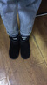 ZHR雪地靴女中筒加绒加厚时尚防滑女靴反绒牛皮平底棉鞋女学生保暖长毛绒短靴女 P29 黑色（经典款） 38 实拍图