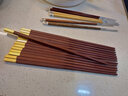 故湘银筷子999纯银家用高级食用银筷个人专用红木银头筷子礼品足银筷 红檀木（10双） 1盒装 实拍图