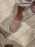 沐候日式静音无声拖鞋男女厚底居家用室内木地板秋冬季软底防滑办公室 粉色（静音无声） 37-38 实拍图