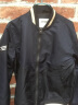AK男装轻复古棒球领拼色短版夹克修身外套飞行员夹克男1904211易穿搭 藏蓝 S 实拍图