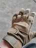 迈克.汉克（MICO HANCO）加绒保暖防寒战术手套冬季户外训练登山攀岩骑行耐磨防滑摩托车男 HY加绒长指卡其色 L码 实拍图