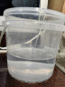 佳叶食品级pp密封桶奶茶桶小水桶带盖冰粉桶透明桶塑料桶酵素桶食品桶 1L透明-加厚（2个装） 实拍图