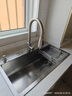 松派厨房水槽304不锈钢水槽双改大单槽水池盆洗菜盆台下盆洗碗槽 右排0涂层+抽拉龙头 750*410mm【国标SUS304假一赔十】 实拍图